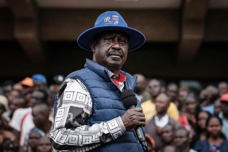 File image of Azimio leader Raila Odinga.